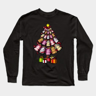 Unicorn Christmas Tree Funny Magical Party Long Sleeve T-Shirt